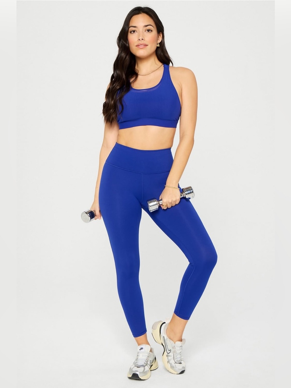 NWT [Fabletics] Define PowerHold High-Waisted Leggings 7/8 Admiral Blue Womens S - Picture 4 of 13